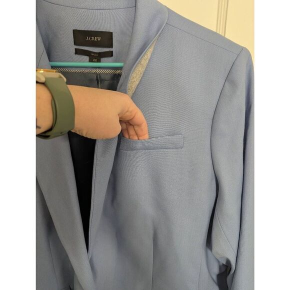 NWT J.Crew Willa Blazer in Dark Seaside Italian City Wool Blazer - Size 22 - Picture 5 of 12